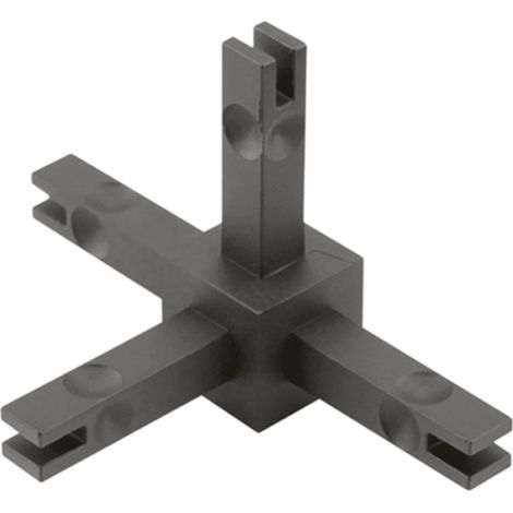 Hettich CADRO Knoten 4-Fach Edelstahl Optik E2 (1/2)