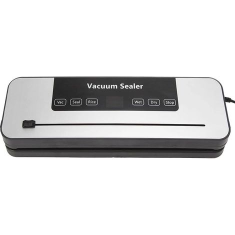 Machine à emballer sous vide, 6 en 1, avec affichage numérique LED, compte à rebours, programme de soudage, mode de scellage, riz, humide, sec pour tout type d'aliment,contient 50 sachets (1/5)