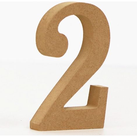Bois Lettres Et Chiffres - Décoration Murale En Bois Naturel Pour Mariage Anniversaire Décor Intérieur - 1 Pièce (1/2)