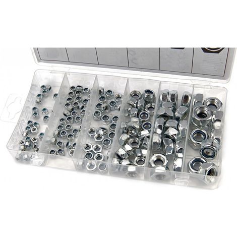 KIT SET ASSORTIMENTO DADI AUTOBLOCCANTI DADO 146pz M4-5-6-8-10-12 CONDOR