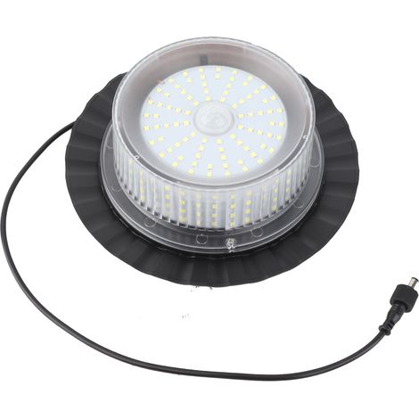 Suspension solaire 244 LED alliage d'aluminium + ABS télécommande étanche avec panneau solaire pour abri camping pergola jardin tente (1/4)
