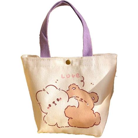 Sac fourre-tout en toile, bandoulière amovible, grande capacité, idéal pour le shopping, cadeau mignon pour étudiant avec un dessin animé