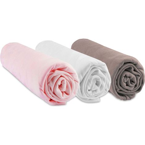 Set di 3 fodere bambù – 60 x 120 – Rosa Bianco Tortora