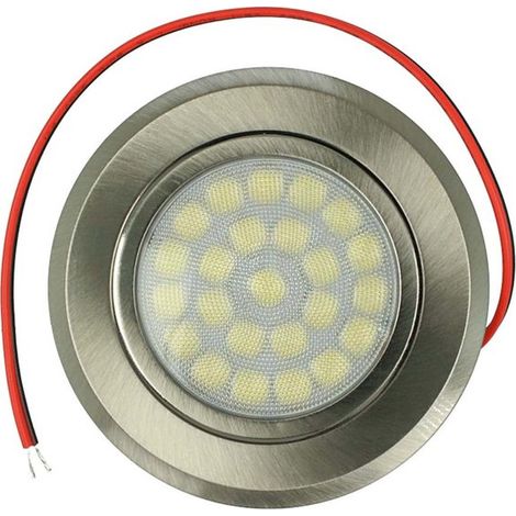 Mini Faretto Led Da Incasso Touch Dimmer Controllo Carcassa Nichel Satinato 3000K DC12V DC24V 3W Foro 55mm