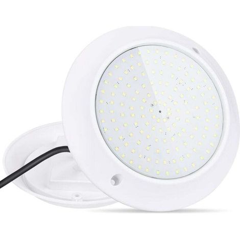 LED Projecteur de Piscine Par56, éclairage De Piscine Rempli De résine 18W 6000K, éclairage LED Sous-Marin Ultra-Plat IP68 PC, Lampe De Piscine AC/DC 12V [Classe énergétique F] (1/4)