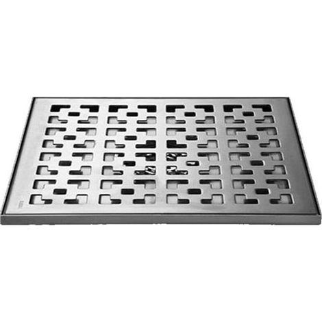 pair Memkey – Siphon de douche carré 20x20cm en acier inoxydable – Grille amovible anti-odeur – Drain de sol haut débit pour salle de bain (1/5)