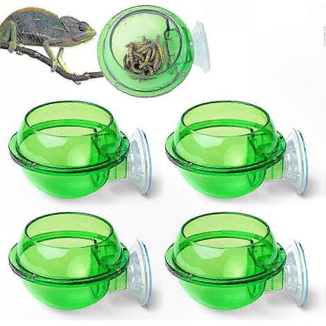 4-teiliges Saugnapf-Set für Reptilien, fest installierter Wandnapf für Echsen und Chamäleons, Saugnapfhalterung für Terrarien (1/5)