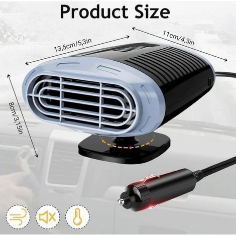 Chauffage Dégivreur Voiture - 12 V - 150 W - Pour Pare-Brise Vitres Latérales Et Arrière - 1 Pièce (1/5)