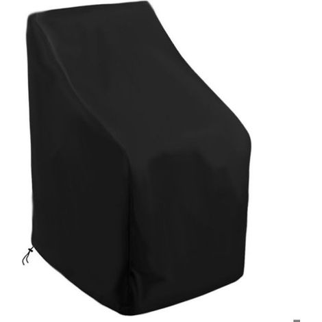 1 Housse de protection, chaises empilées, 210D, imperméable, 65x65x120 cm, jardin extérieur (1/3)