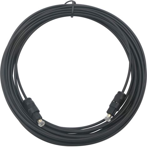 Câble SPDIF Toslink 8M noir pour audio numérique en fibre optique pour home cinéma, télévision numérique et autres appareils audio numériques (1/5)