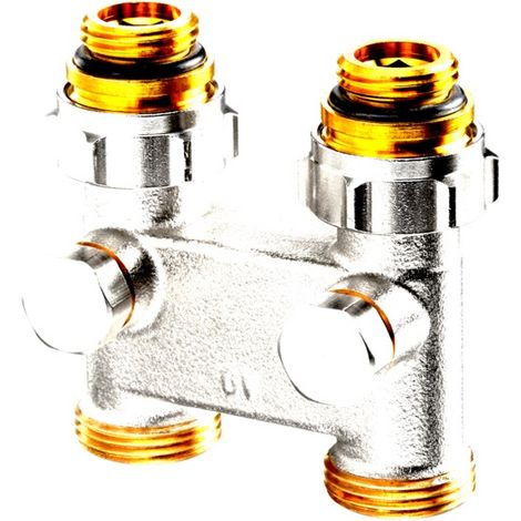 Pièce de déviation OV avec fermeture, passage 50 mm, filetage 1/2 Z AG x 3/4 Z AG