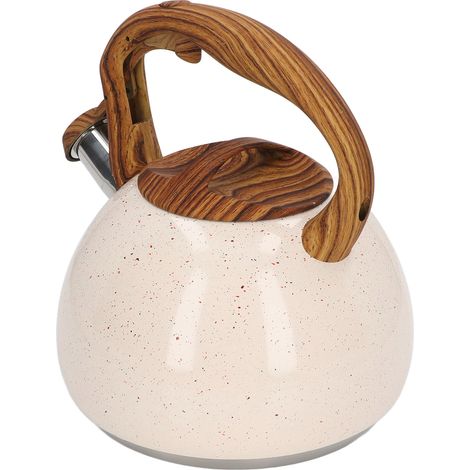 Bouilloire en acier inoxydable 3L, siffleur pour gazinière, grande capacité pour induction et cuisinière, théière sifflante. (1/5)