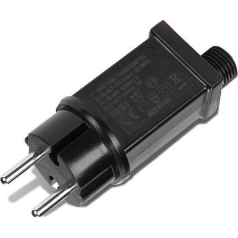 Transformateur LED 12V 12W étanche IP44 – Pour guirlandes lumineuses intérieures et extérieures – Protection contre courts-circuits (1/5)