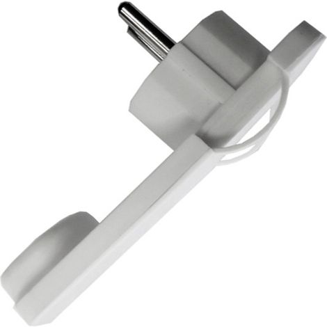 Clavija Schuko Extraplana 10/16A t/tl 4,8mm (Retractilada) Blanca