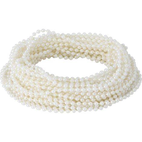 10m Cordon à perles imitation ABS, déco beige pour ornements et bricolage maison DIY. (1/5)