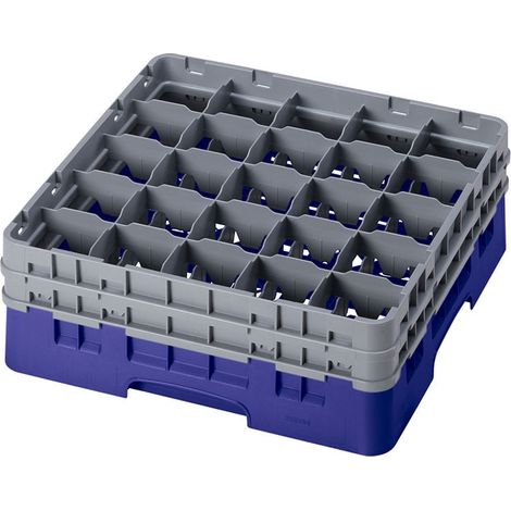 Casiers de lavage - haut max 15.5 cm - 50 x 50 x 18.4 cm - Bleu - Lot de 4 - Cambro