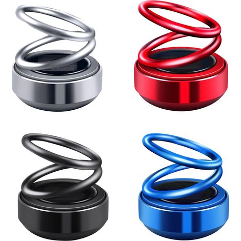 Porte parfum rotatif solaire avec deux anneaux suspendus pour voiture aromatherapie gradiente deco interieur automobile originale