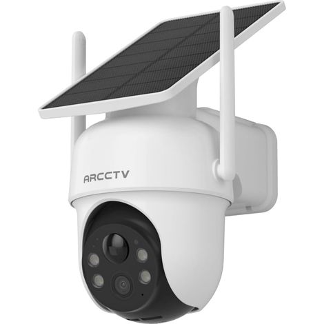 4MP Outdoor Surveillance Camera, 2.4G/5G WiFi Wireless Camera 4MP/2K, Solar Panel, Wireless, 360° PTZ, PIR Detection, 2.4G/5GHz WiFi, Two-Way Audio, IP65, Compatible with Q4-Kit (1/5)