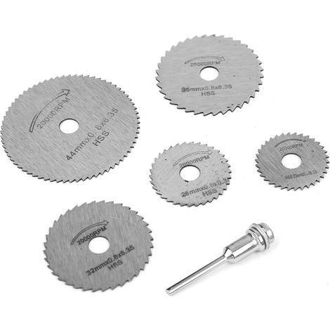 Hochgeschwindigkeitsstahl-Sägeblatt für Holzbearbeitung, Kunststoffbearbeitung, elektrische Bohrmaschine, PVC-Acryl-Sägewerkzeug, Silber (1/5)