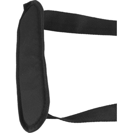 Harnais d'épaule réglable en nylon noir pour débroussailleuse avec crochet de transport (1/5)