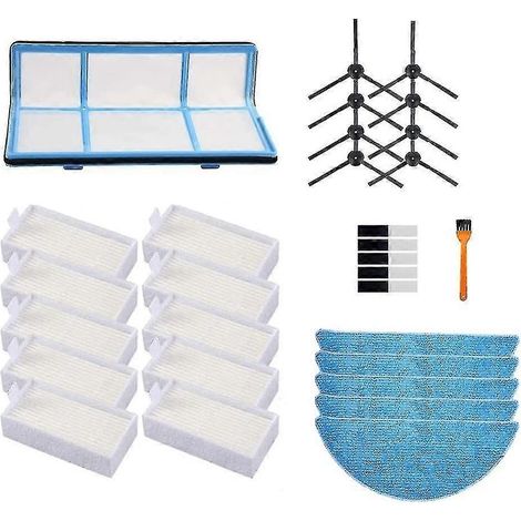Accessoires pour aspirateurs robots V3, V3s, V3s Pro, V5s et V5s Pro : brosses principales et latérales, brosses de lavage. (1/5)