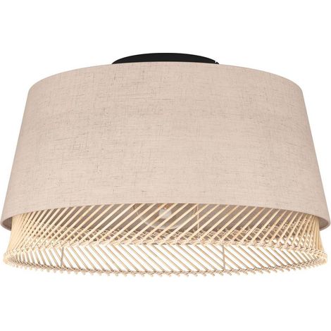 Plafoniera Vintage Tabley Acciaio Nero 1 Luce E27 (1/2)