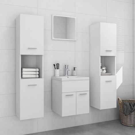Ensemble de meubles de salle de bain Blanc (1/5)
