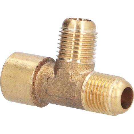 Répartiteur de tuyau en laiton spiralé 1/4, adaptateur de vanne 3 voies robuste et durable, finition précise (1/5)