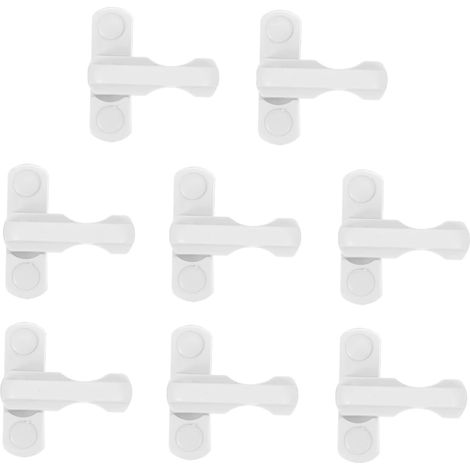 Lot de 8 verrous de sécurité profilés pour portes et fenêtres – Installation facile – Bloqueurs de châssis à clé en plastique – Sécurité domestique (1/5)