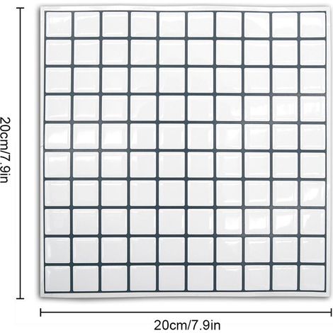 Wandaufkleber mit 3D-Mosaikeffekt aus wasserfestem PVC, selbstklebend, für Küche und Haushalt (1/5)