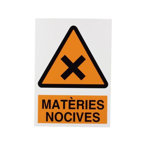 Señal poliestireno 297x210 mm - perill matèries nocives