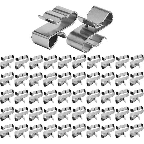 50 Pièces Clips pour Câble Photovoltaïques, Cadre de Câble Pince en Acier Inoxydable, Clips de Fil Métallique Remorque, pour la Confection de Câbles, Fixation de Câbles (1/5)