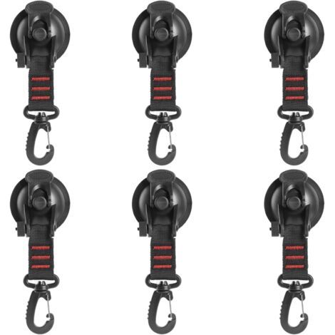 Lot de 6 ventouses sous vide robustes avec crochet, ventouses sous vide, crochets pour salle de bain, cuisine, serviette de douche, ventouse de camping polyvalente (1/5)