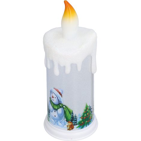 Bougies de Noël sans flamme LED, veilleuse décorative Père Noël, type B, pour personnes âgées (1/5)