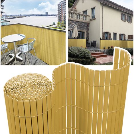 SWANEW Canisse in PVC, schermo da giardino, piscine, recinzione in PVC resistente ai raggi UV Bambù 80 x 1000cm (1/5)