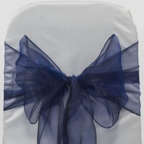 Lot de 50 sangles de chaise en organza - Décorations d'anniversaire, de mariage et de fête. (1/2)