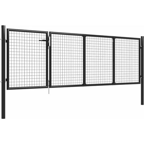 Maison Exclusive - Cancello da Giardino in Acciaio 350x75 cm Antracite
