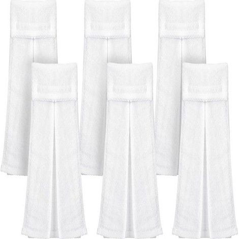 Serviettes de football - Lot de 6 - Fermeture auto-agrippante - Essorage rapide - Blanches - Accessoires de sport (1/5)