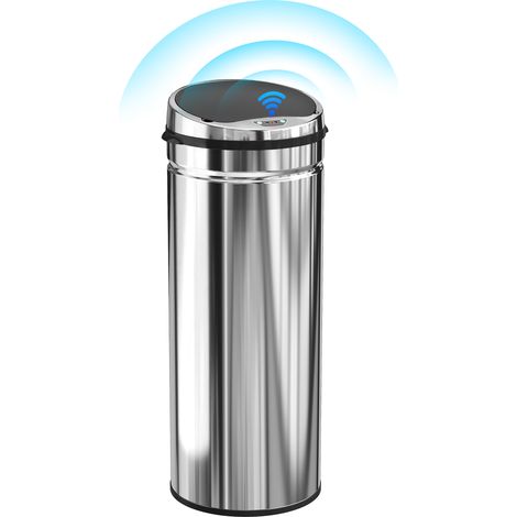 HOMCOM 50L Sensor Bin, Stainless Steel Kitchen Bin with Automatic Close