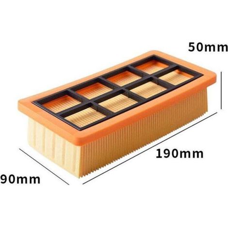 Filtre Plissé Plat - Pour Aspirateur Kärcher AD 3200 AD 3 Premium AD 4 Premium WD 4 WD 5 WD 6 - 1 Pièce (1/4)