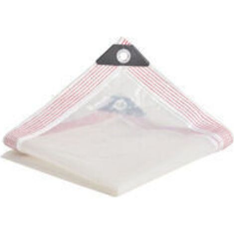 Bâche Transparente avec Oeillets - bache Transparentes Exterieur Plastique Serre avec Impermeable terrasse bâches de Protection étanche - pour extérieur Meubles de Jardin Tente - 2x3m (1/4)