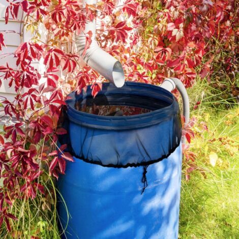 Une housse rouge pour seau de pluie, de 95 cm de diamètre, avec une corde et un couvercle rouge ajustable, pour empêcher les moustiques et les feuilles d'entrer. (1/4)