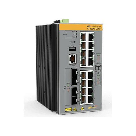 Conmutador PoE+ industrial Allied Telesis AT-IE340-20GP-80 L3 (1/2)