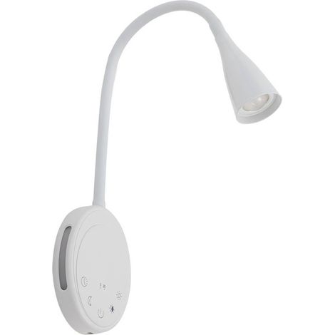 LED-vägglampa, vägglampa inomhus "Zayna" aus aluminium / grå / zinkmit USB Anschluss für vardagsrum / matsal von Lindby