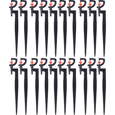 Lot de 20 buses d'arrosage rotatives 360° GType pour jardin et pelouse, accessoires d'irrigation à pulvérisation (1/5)