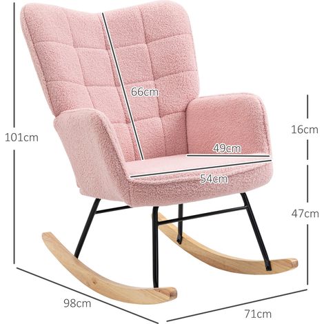 Fauteuil à bascule suspendu inclinable, fauteuil d'appoint pour salon ou chambre, simili cuir rose, capacité 120 kg, siège confortable et moderne. (1/5)