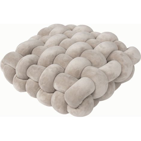 Coussin de sol- Coussin épaissi- Coussin tissé, 40x40cm- Gris (1/4)