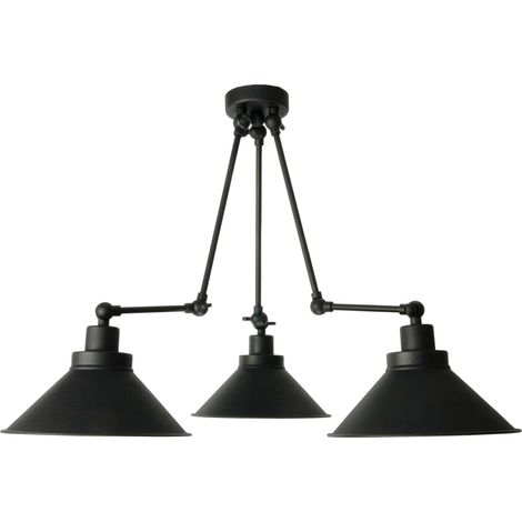 Industrielle Loft-Deckenleuchte schwarz Corolla 13-332 (1/2)