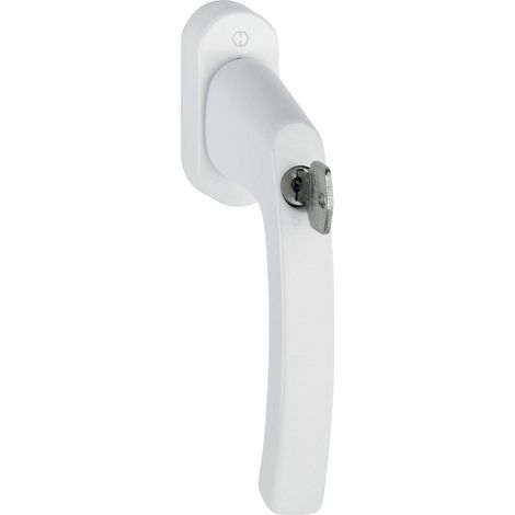 Hoppe 11714585 - Maniglia per finestra LIÈGE-Sperrzylinder, VK 7 x 37, colore: Bianco