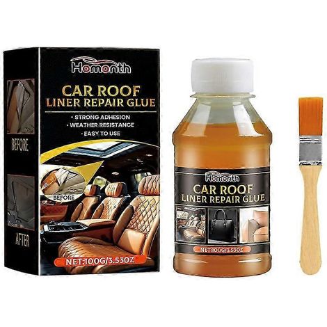 Colle liquide de réparation pour garniture de toit de voiture (100 ml) : forte adhérence, séchage rapide. (1/4)